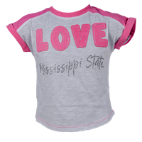 Toddler Love Mississippi State Short Sleeve Tee