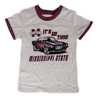 Colosseum It's Go Time Mississippi State Car Tee with Maroon Trim
