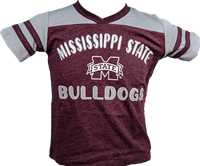 Colosseum Toddler Glitter Mississippi State Banner M Bulldogs V-Neck Tee