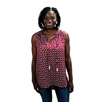 Escapada Colleen Beaded Honeycomb Sleeveless Top