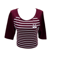 Cutter And Buck 3/4 Sleeve Striped Banner M Shirt