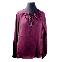 Beaded Veda Tie Around Neck Blouse