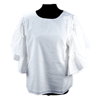 Cover Ruffle Sleeves Short Sleeve Top
