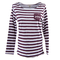 Striped Pocket Top with Elbow Patches