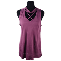 Criss Cross Neckline Sleeveless Top
