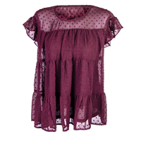 Entro Sleeveless Dotted Swiss Baby Doll Top