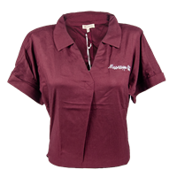 UG Apparel Mississippi State Cursive Dolman Cuffed Sleeve Vneck Top