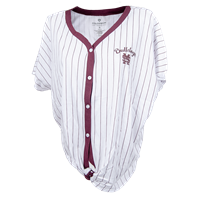 Colosseum M over S Bulldogs Pinstripe Button Down Tie Front Top