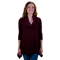 Cowl Neck 3/4 Sleeve Tunic