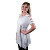 Plain Tunic With Ladder Sleeves