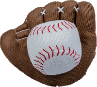 Baby Baseball Knit Rattle Toy