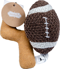 Baby Football Knit Rattle Toy