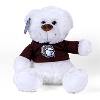 Plush White Toy Bear 13"