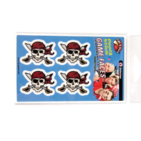 4 Pack Skull and Cross Swords Waterless Tattoos