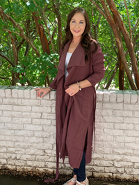 Trench Coat Microsuede Long