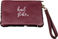Hail State Sequin Wristlet