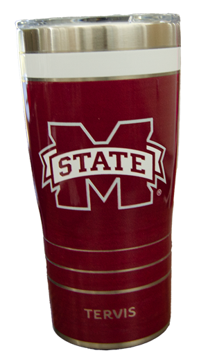 20 Oz Banner M Bulldog Face Travel Tumbler
