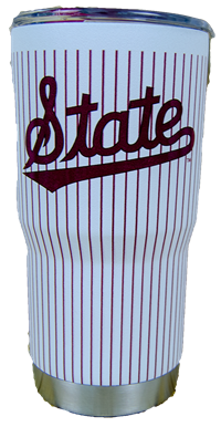 20 oz Statescript with Pinstripes Travel Tumbler with Lid