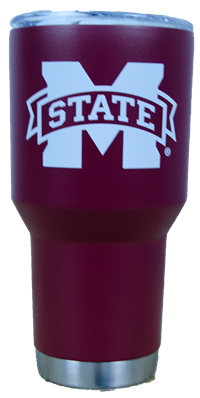 30 oz White Banner M Tumbler with Lid