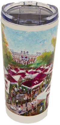 20oz Watercolor Tailgating Stainless Steel Tumbler