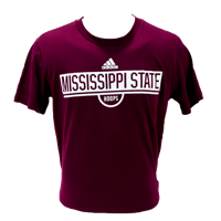 Adidas Mississippi State Hoops Short Sleeve Tee