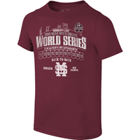 2019 Cws Banner Back To Back Appearances Short Sleeve Tee