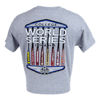 2019 Cws 8 Team Bats Short Sleeve Tee
