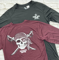 Badger Swing Your Sword Skull and Cross Swords Long Sleeve Tee