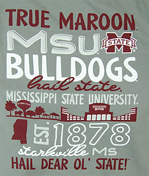 Image One MSU Bulldogs True Maroon Long Sleeve Shirt