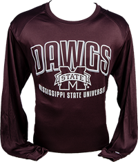 Badger Dawgs with Banner M Long Sleeve Tee