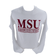 Comfort Colors MSU Bar with Maroon Letters Long Sleeve Tee