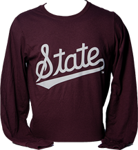 Russell State Script with Tail Long Sleeve Tee