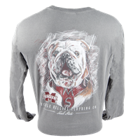 Watercolor Bulldog with Harness Long Sleeve Tee