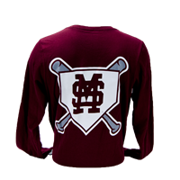 Russell MS Interlock Baseball Logo with Bats on Home Plate Long Sleeve Tee