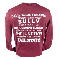 Various Saying and Logos Mississippi State Wordmark Long Sleeve Tee