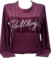 Pressbox State Bulldogs Script Loose Fit Tee