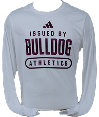 2023 Adidas Pregame Issued By Bulldog Athletics Long Sleeve Tee