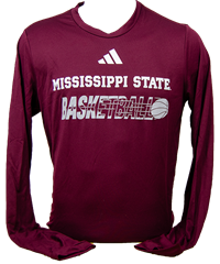 2023 Adidas Pregame Mississippi State Basketball Long Sleeve Tee