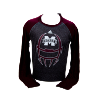 Adidas Banner M Helmet Outline Raglan Long Sleeve Tee