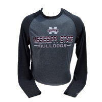 Colosseum Ultra Raglan Banner M Mississippi State Bulldogs Long Sleeve Tee