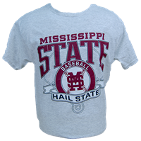 Miss State Baseball M over S Short Sleeve Tee