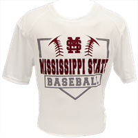 Badger Mississippi State Baseball Homeplate M over S Short Sleeve Tee