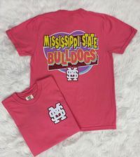M over S Miss State Bulldogs on Back T-Shirt