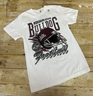 B-Unlimited Comfort Colors Mississippi State Bulldogs Helmet Short Sleeve Tee