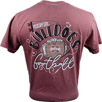 Comfort Colors Bulldogs Football with Banner M Tee