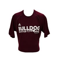 Adidas Climalite Bulldog Football Banner M Short Sleeve Tee