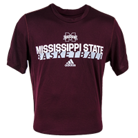 2019 Adidas Banner M Mississippi State Basketball Tee