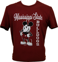Blue 84 Disney Mickey Mouse Mississippi State Bulldogs Short Sleeve Tee