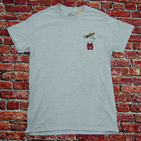 Blue 84 Cigar with Ron Polk Signature above M Over S With Ron Polk Quote on Back Short Sleeve Tee