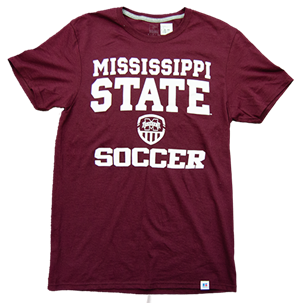 Mississippi State Soccer with Badge Short Sleeve Tee